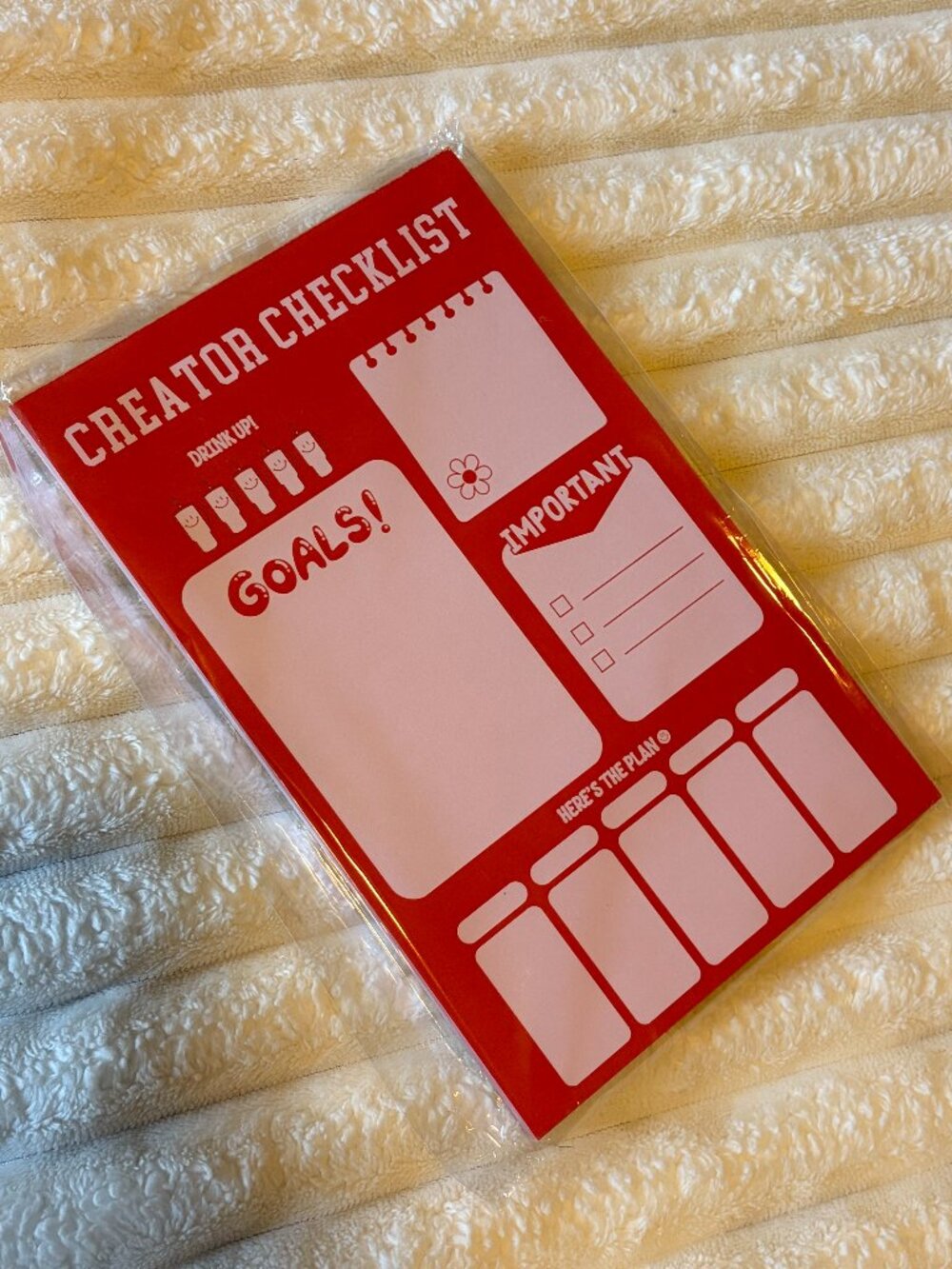 Content Creator / Influencer Checklist Content Planner Notepad - NEW